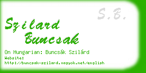 szilard buncsak business card