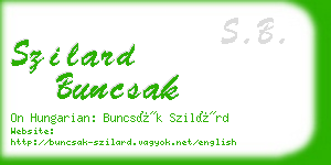 szilard buncsak business card